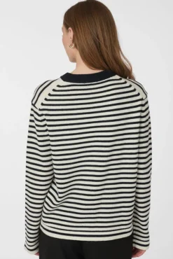 Neo Noir Strik|Bluser & Skjorter<Rivi Stripe Knit Sweater 164957