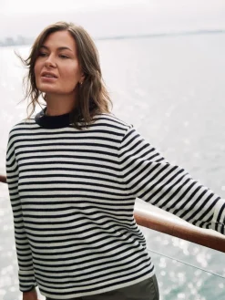 Neo Noir Strik|Bluser & Skjorter<Rivi Stripe Knit Sweater 164957