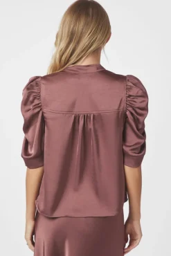 Neo Noir Sæt 🛍️|Bluser & Skjorter<Roella Heavy Sateen Blouse 162590