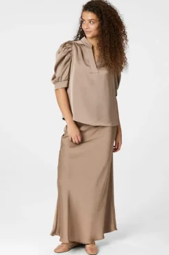 Neo Noir Bluser & Skjorter|Sæt 🛍️<Roella Heavy Sateen Blouse 162590