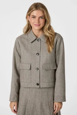 Online Romana Herringbone Jacket 164892 Sæt 🛍️|Overtøj & Jakker