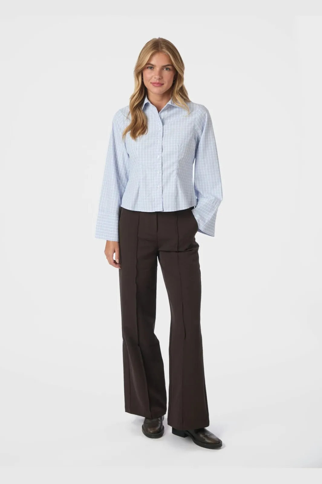 Sale Rosa Light Check Shirt 167942 Bluser & Skjorter|Ammevenligt Tøj