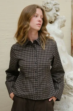 Discount Rosa Mini Check Shirt 167089 Bluser & Skjorter|Ammevenligt Tøj