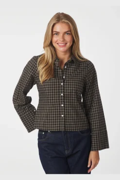 Discount Rosa Mini Check Shirt 167089 Bluser & Skjorter|Ammevenligt Tøj