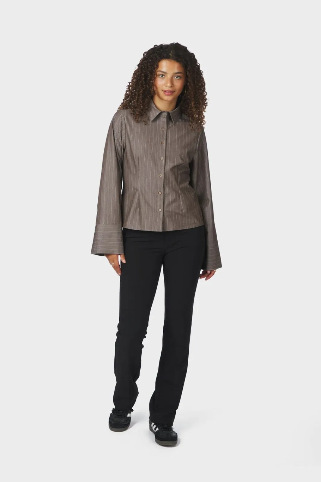 Best Rosa Pinstripe Melange Shirt 167016 Bluser & Skjorter|Ammevenligt Tøj