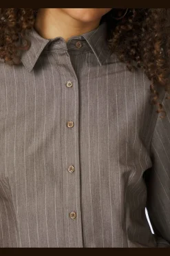 Best Rosa Pinstripe Melange Shirt 167016 Bluser & Skjorter|Ammevenligt Tøj