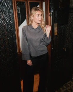 Neo Noir Bluser & Skjorter|Ammevenligt Tøj<Rosa Pinstripe Shirt
