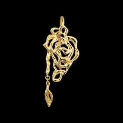 Jane Kønig Øreringe<Rose Earring with leaf drop