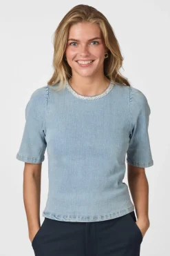 Clearance Rosia Denim Emb Top 165734 Bluser & Skjorter