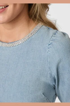 Clearance Rosia Denim Emb Top 165734 Bluser & Skjorter