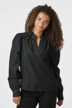 Neo Noir Bluser & Skjorter<Rosslyn Denim Blouse 164285