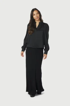 Neo Noir Bluser & Skjorter<Rosslyn Heavy Sateen Blouse 163769