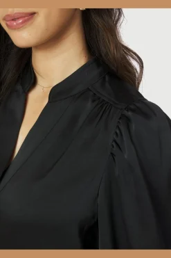Neo Noir Bluser & Skjorter<Rosslyn Heavy Sateen Blouse 163769