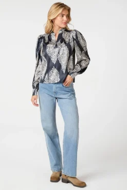 Neo Noir Bluser & Skjorter<Rosslyn Paisley Drop Blouse 163976
