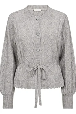 Rowcc Cable Tie Cardigan 32166 Cardigans|Ammevenligt Tøj