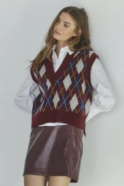 Co´Couture Veste<Rowcc Check Vest 32213