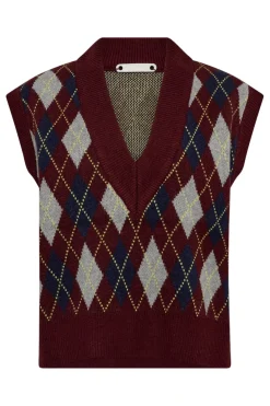 Co´Couture Veste<Rowcc Check Vest 32213