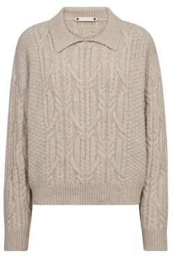 Co´Couture Strik|Bluser & Skjorter<Rowcc Collar Cable Knit 32204