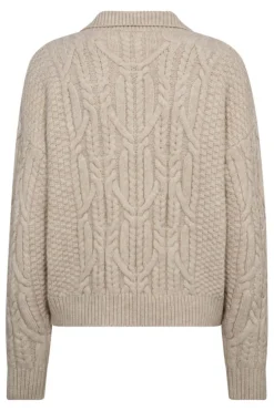 Co´Couture Strik|Bluser & Skjorter<Rowcc Collar Cable Knit 32204