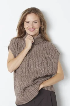 Co´Couture Veste<Rowcc Oversize Cable Knit Vest 32222