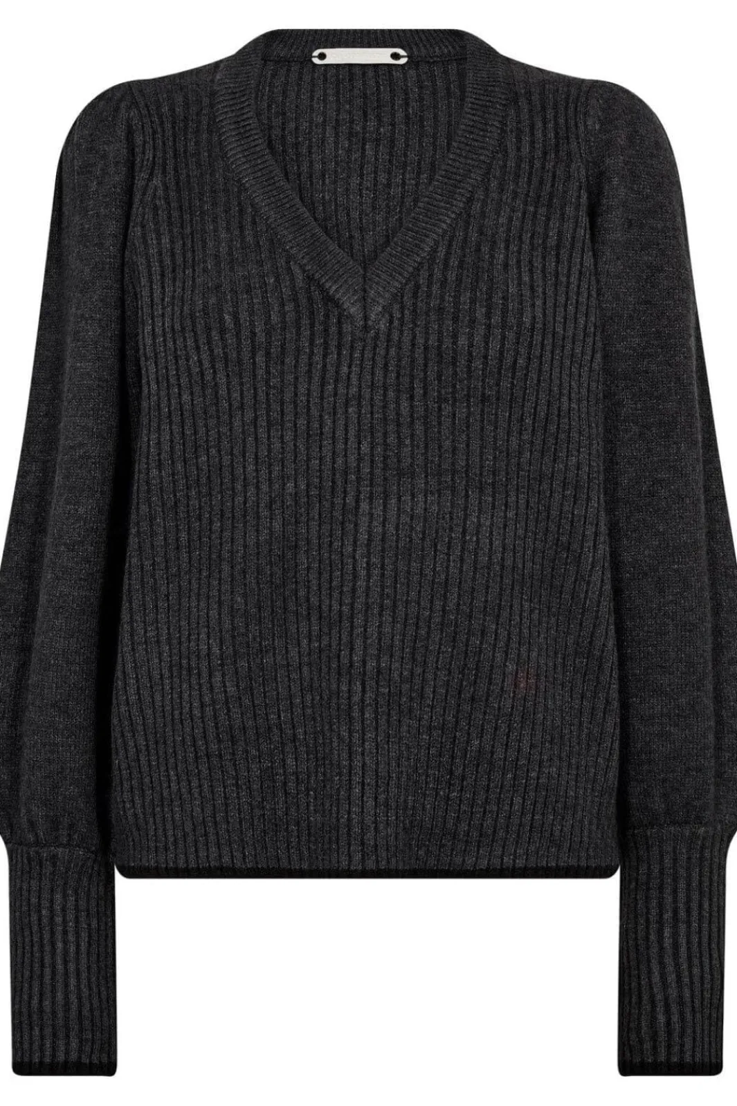 Co´Couture Strik|Bluser & Skjorter<Rowcc Puff Rib V-Knit 32227