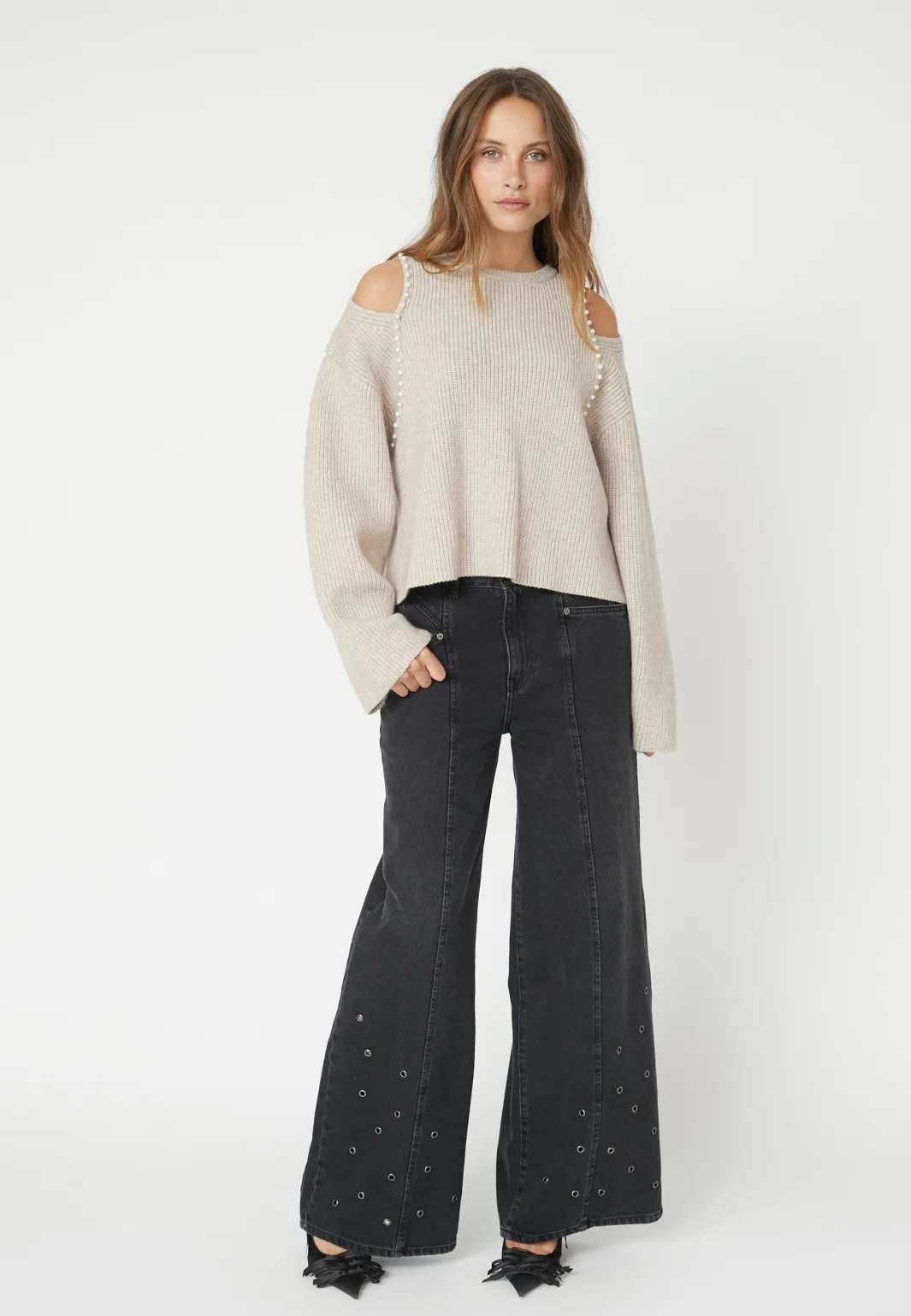 Sale Rowcc Rib Pearl Knit 32216 Strik|Bluser & Skjorter