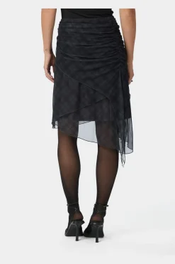 Online Saffron Check Mesh Skirt 167206 Sæt 🛍️|Nederdele