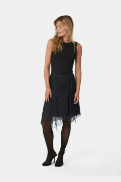 Online Saffron Check Mesh Skirt 167206 Sæt 🛍️|Nederdele