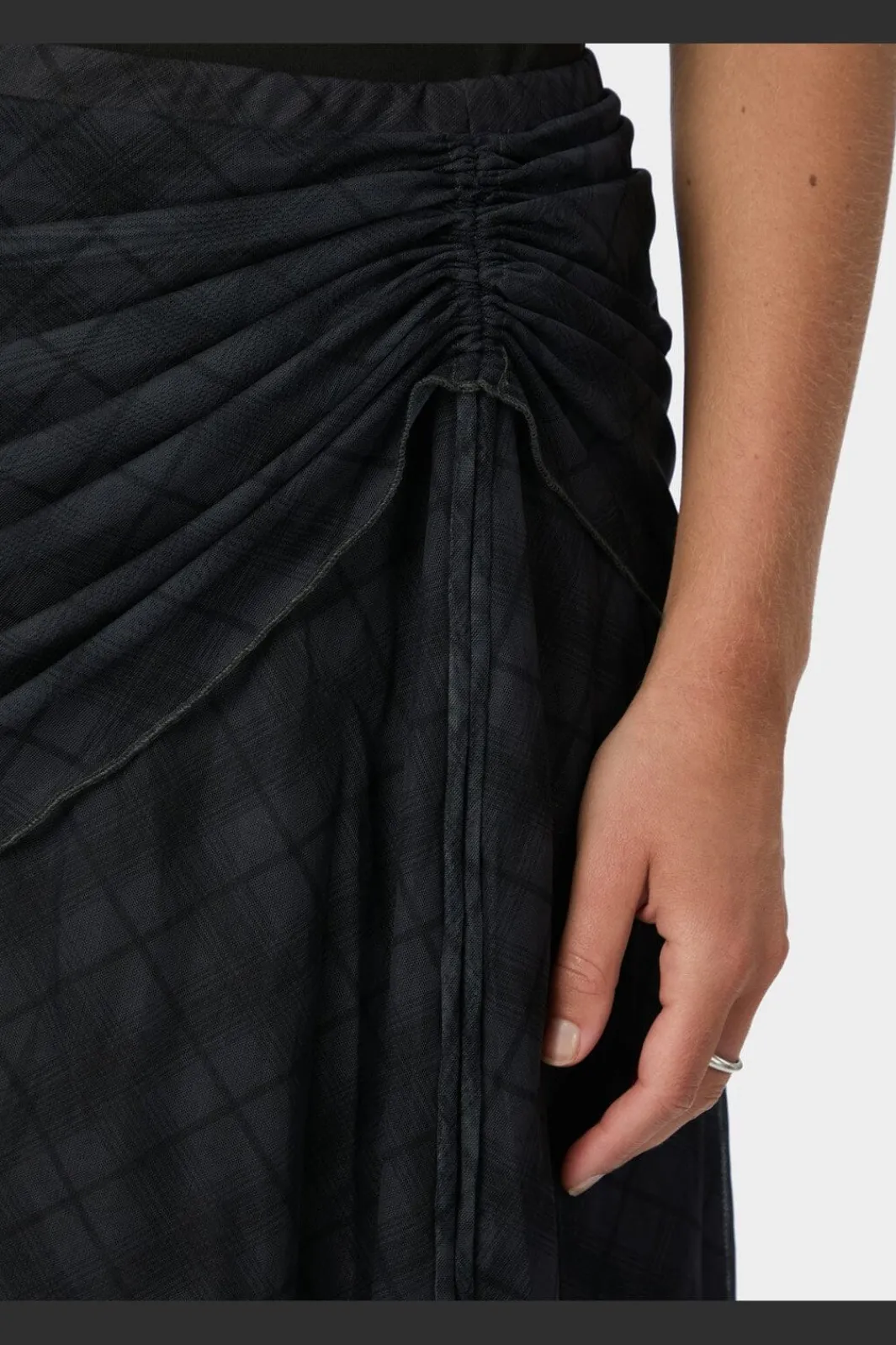 Online Saffron Check Mesh Skirt 167206 Sæt 🛍️|Nederdele