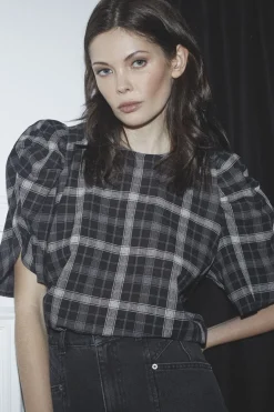 Co´Couture Bluser & Skjorter<Sallycc Check Ss Blouse 35881