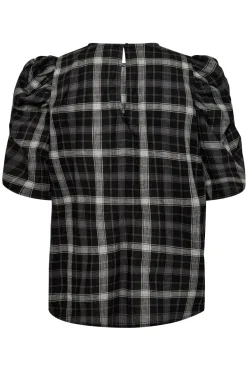 Co´Couture Bluser & Skjorter<Sallycc Check Ss Blouse 35881