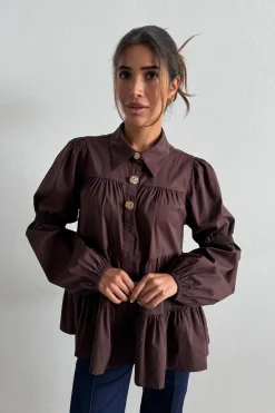 Discount Sanna Gold Buttons 15085 Bluser & Skjorter