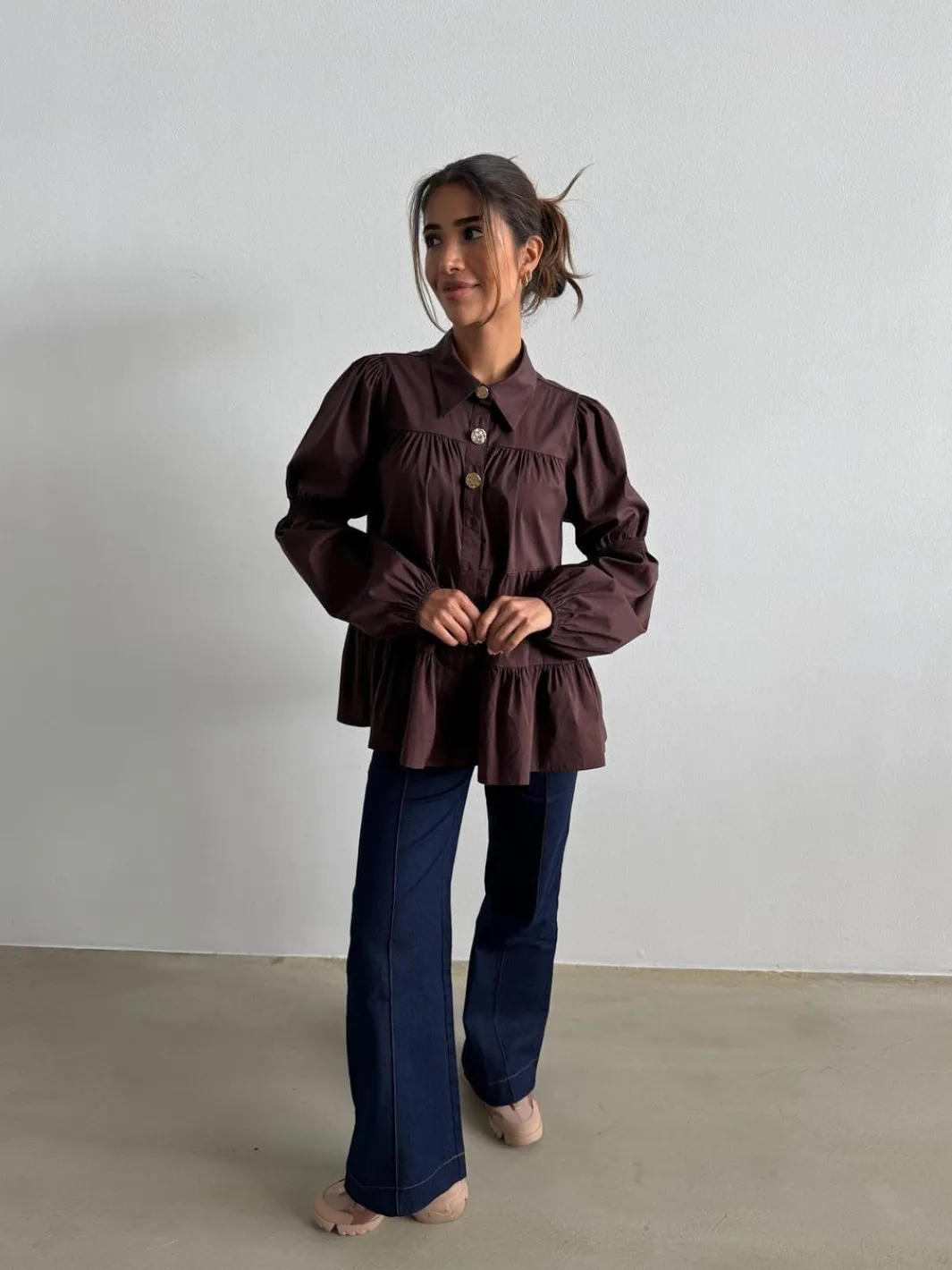 Discount Sanna Gold Buttons 15085 Bluser & Skjorter
