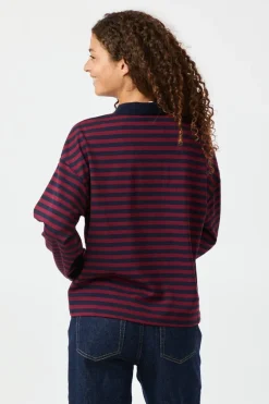 Neo Noir Bluser & Skjorter<Sara Wide Stripe Polo Blouse 164258