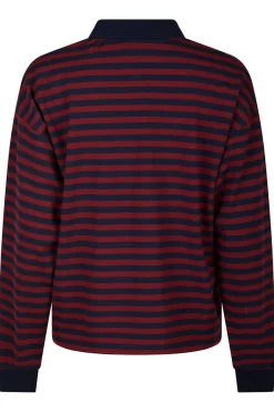 Neo Noir Bluser & Skjorter<Sara Wide Stripe Polo Blouse 164258