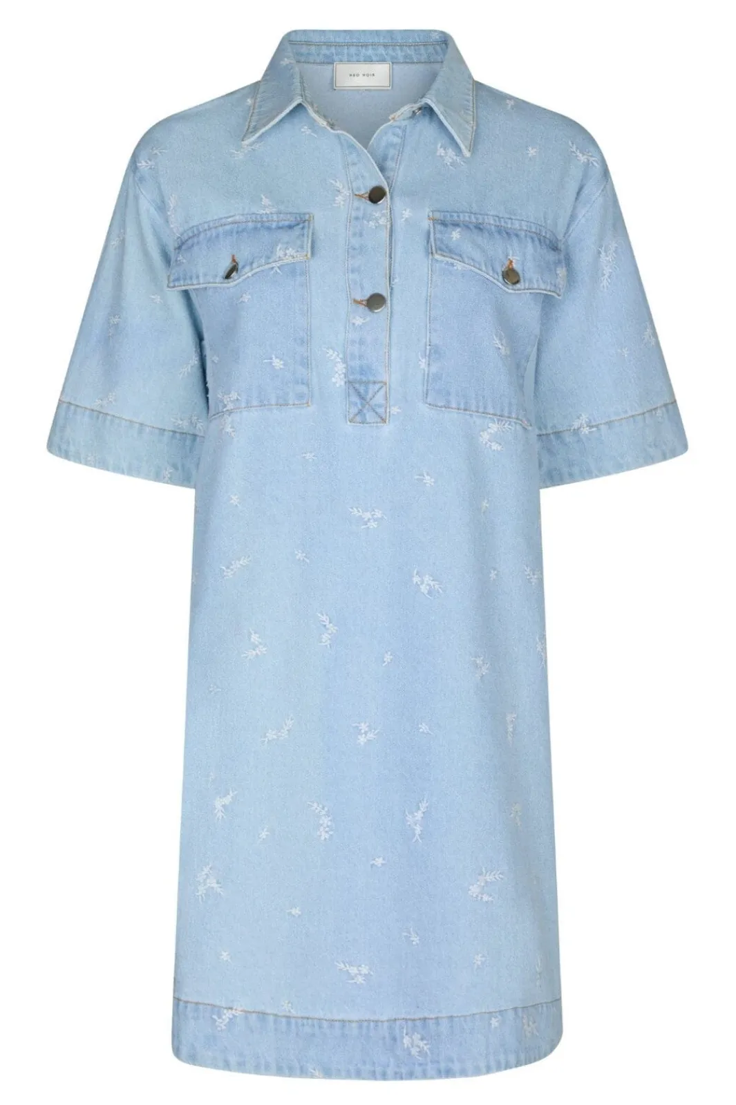 Clearance Saras Denim Emb Dress 166045 Kjoler