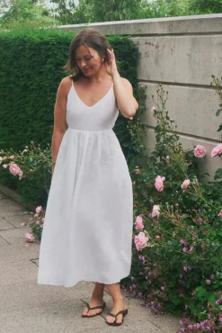 Hot Savani Long Linen Dress 165480 Kjoler