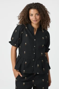 Neo Noir Bluser & Skjorter|Ammevenligt Tøj<Savy Flower Emb Blouse 166791