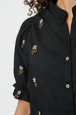 Neo Noir Bluser & Skjorter|Ammevenligt Tøj<Savy Flower Emb Blouse 166791