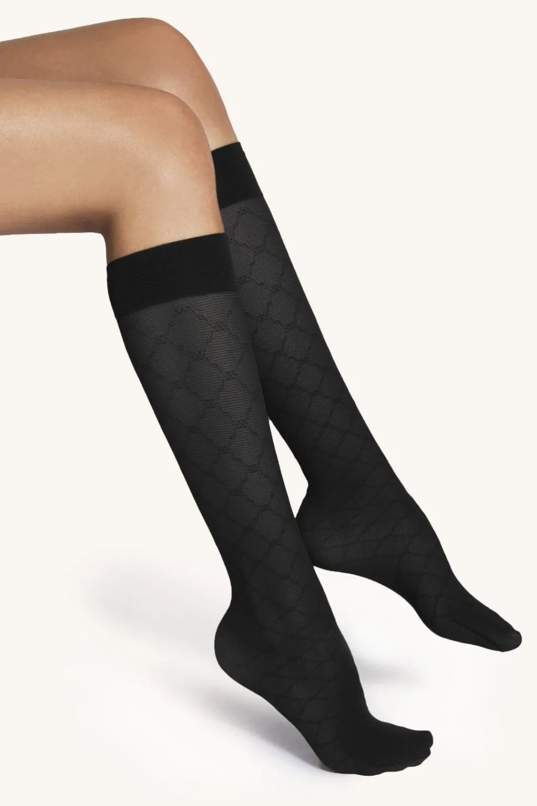 Sale Sheer Pattern Knee-highs34416 Strømper & Strømpebukser