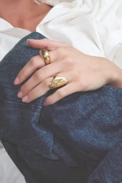 Jane Kønig Ringe<Shield Ring With Stones KKSRWS-XJK25-G