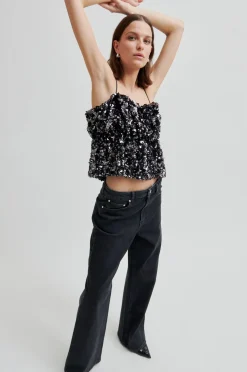New Shiny Strap Top 60229 T-Shirts & Toppe
