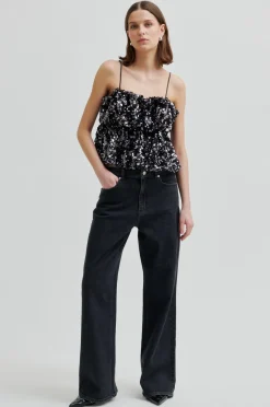 New Shiny Strap Top 60229 T-Shirts & Toppe