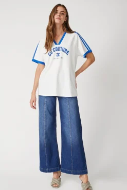Co´Couture T-Shirts & Toppe<Siaracc Oversize Sporty V-Tee 33140