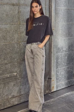 Best Side Panel Button Jeans HL10328 Bukser, Jeans & Leggings