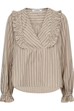Co´Couture Bluser & Skjorter<Siggaccstripesmockfrillblouse 35634