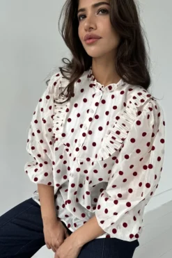Clearance Silke Dot 14959 Bluser & Skjorter