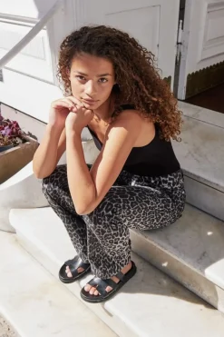 Discount Simona Leopard Pants Bukser, Jeans & Leggings