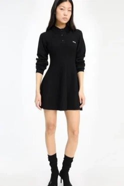 Rotate Kjoler<Slinky Knit Polo Dress 115488100