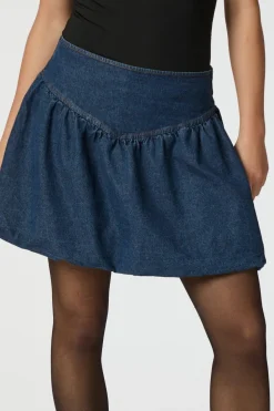 Neo Noir Nederdele<Solar Denim Balloon Skirt 165053